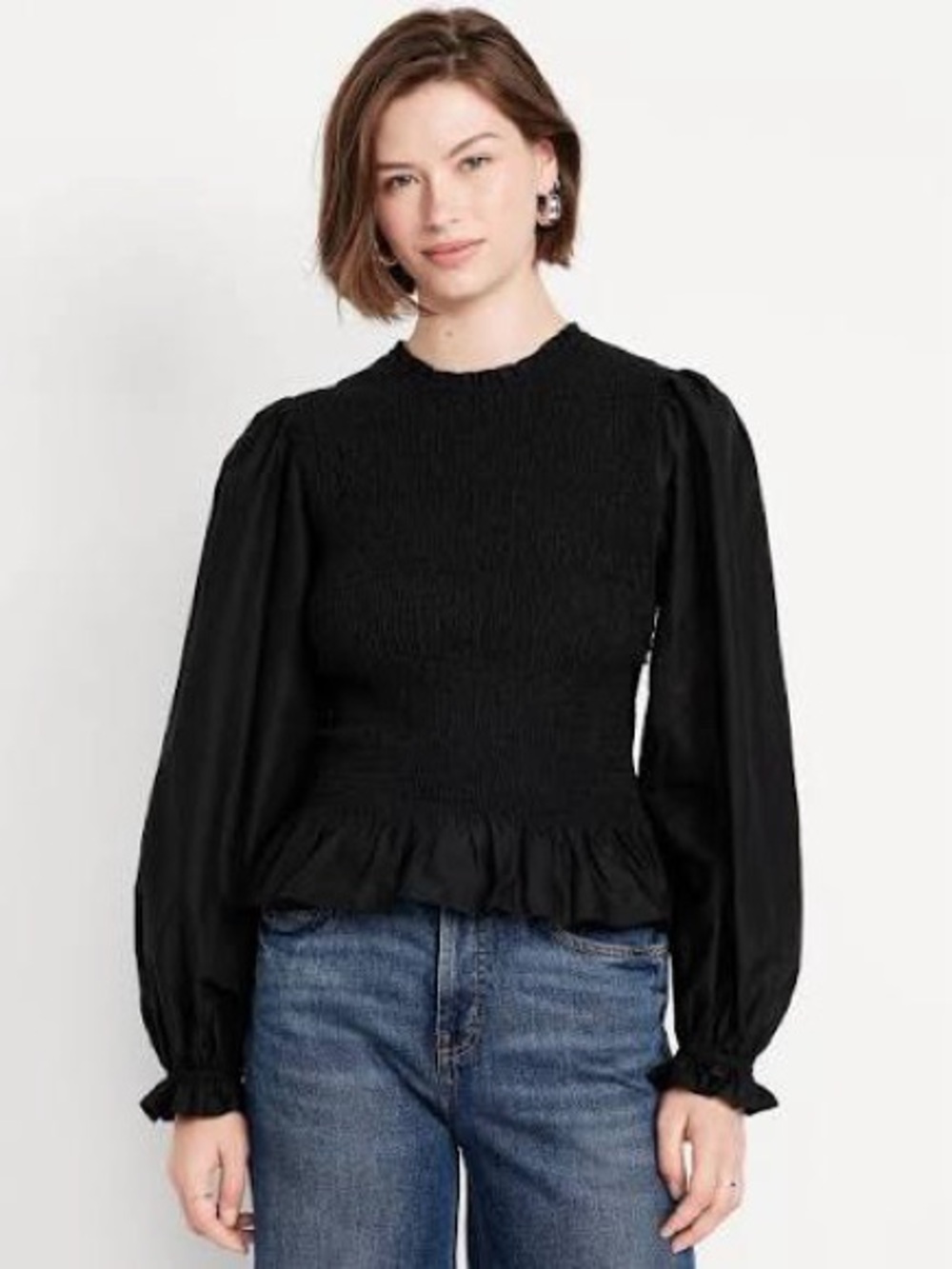 NWT Old Navy - Long-Sleeve Smocked Top